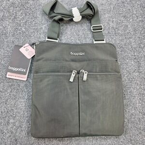 Baggallini Horizon Crossbody Bag Travel Purse‎ Organizer Water Resistant Gray